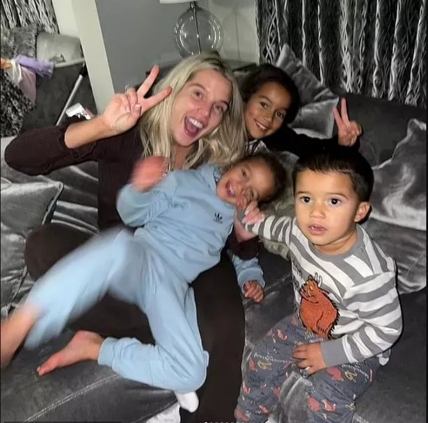 Helen Flanagan with her three children