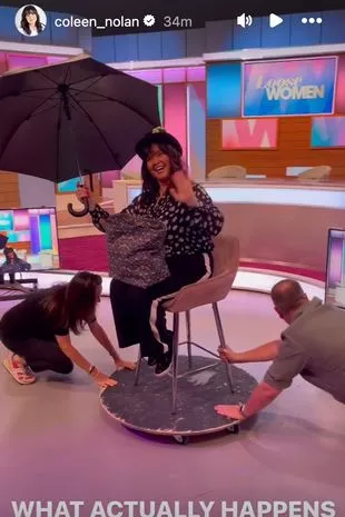 Coleen was seen in the Loose Women studios